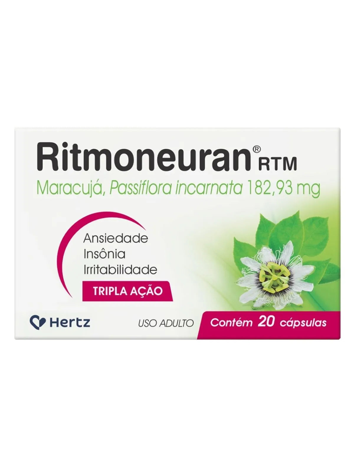 Ritmoneuran RTM 182,93mg, Caixa com 20 Cápsulas